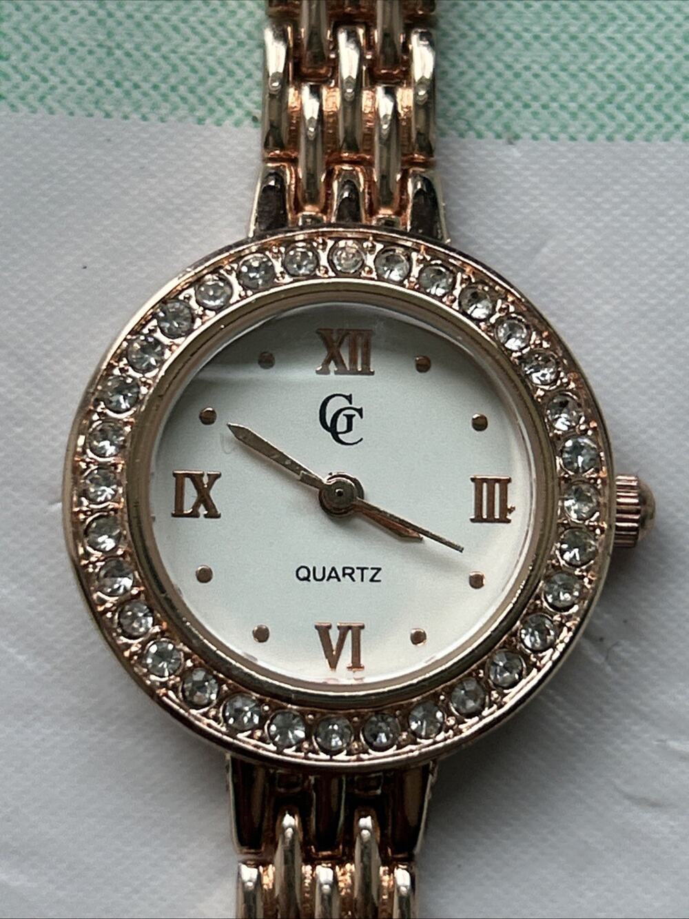 GC Rose Gold Tone Rhinestone Women’s Quartz Watch